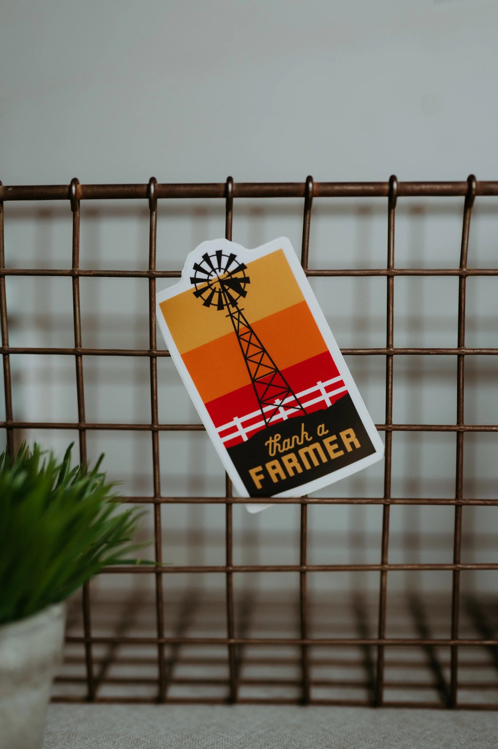 Sticker- Thank a Farmer Windmill