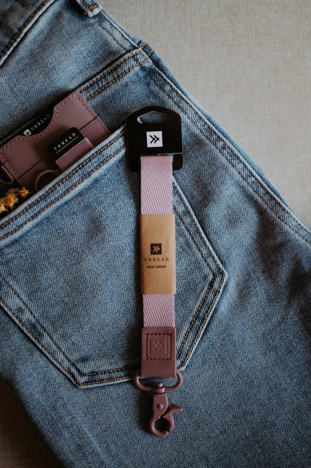 Thread Wrist Lanyard (Mauve Purple)