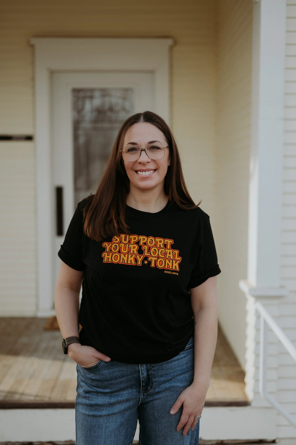 Rodeo Hippie "Support Your Local Honky Tonk" Unisex Tee