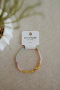 Puravida Ombre Rainbow Bead Stretch Anklet