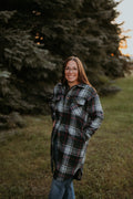 Panache Navy, Green, White And Red Plaid Long Flannel