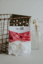Leo & Lee Butterfly Shoe Lace Set (Red Gingham And White)