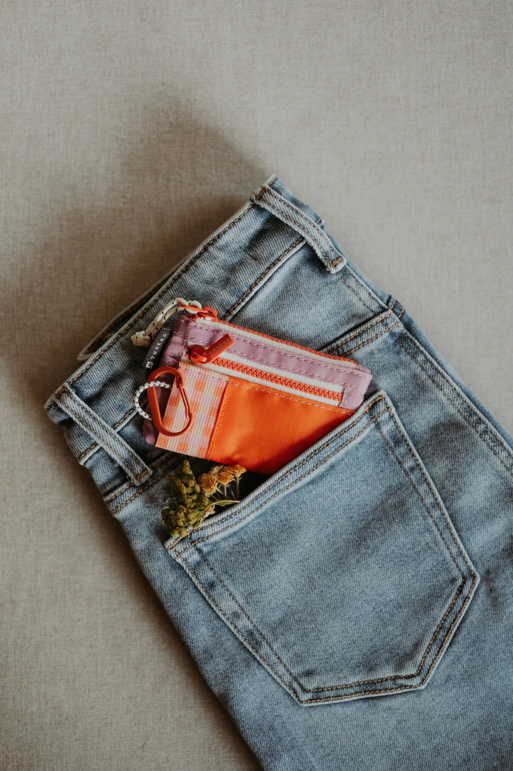 Thread Pouch Wallet (Juno Orange/Pink)