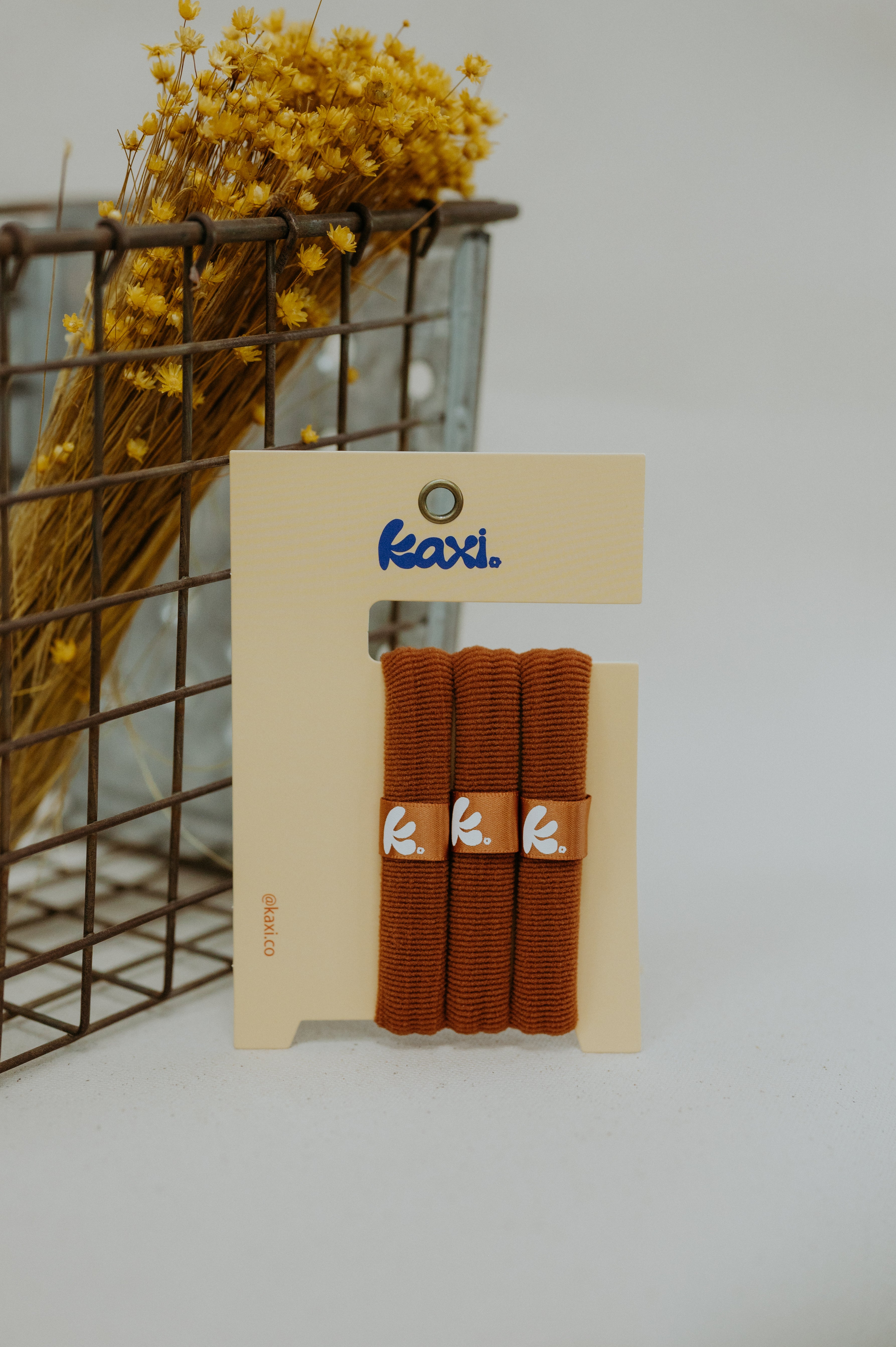 Kaxi Hair Ties Pack of 3 Burnt Orange