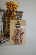 Kaxi Bow Slick Back Ponytails (Pack Of 3) Blush