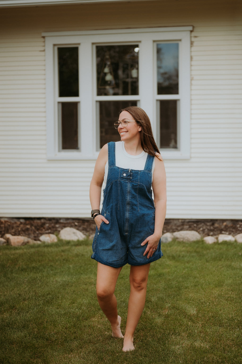Free People Jude Shortall Mid Indigo