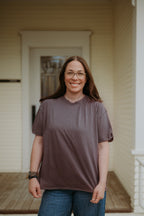 Free People Nina Tee Mochaccino