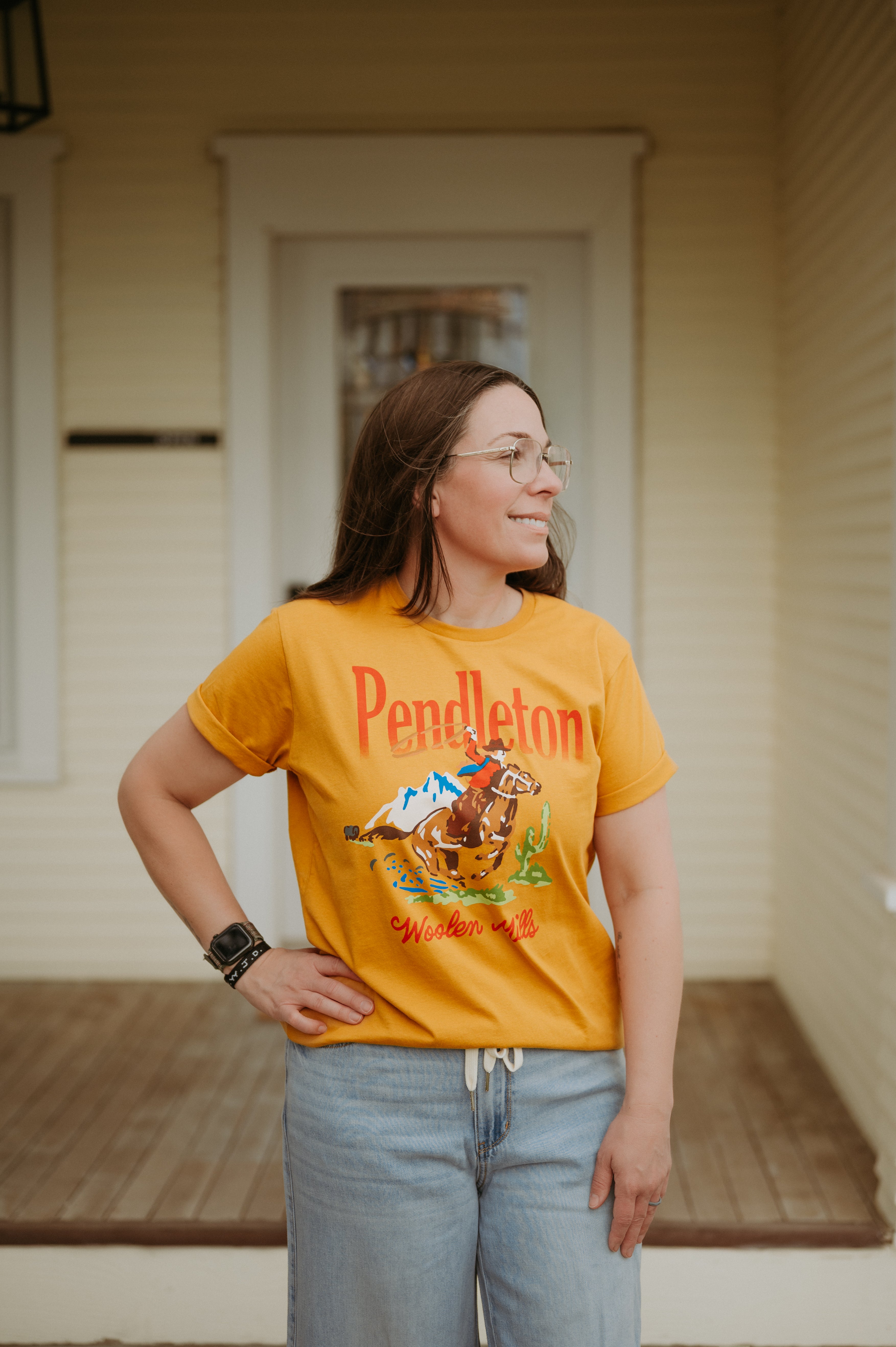 Pendleton Woolen Mills Western Graphic Tee Old Gold
