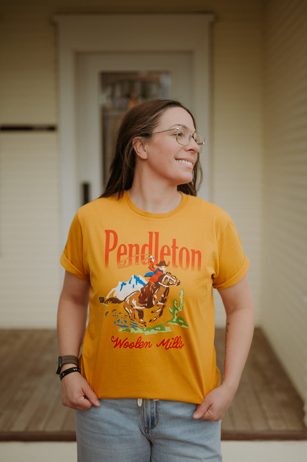 Pendleton Woolen Mills Western Graphic Tee Old Gold