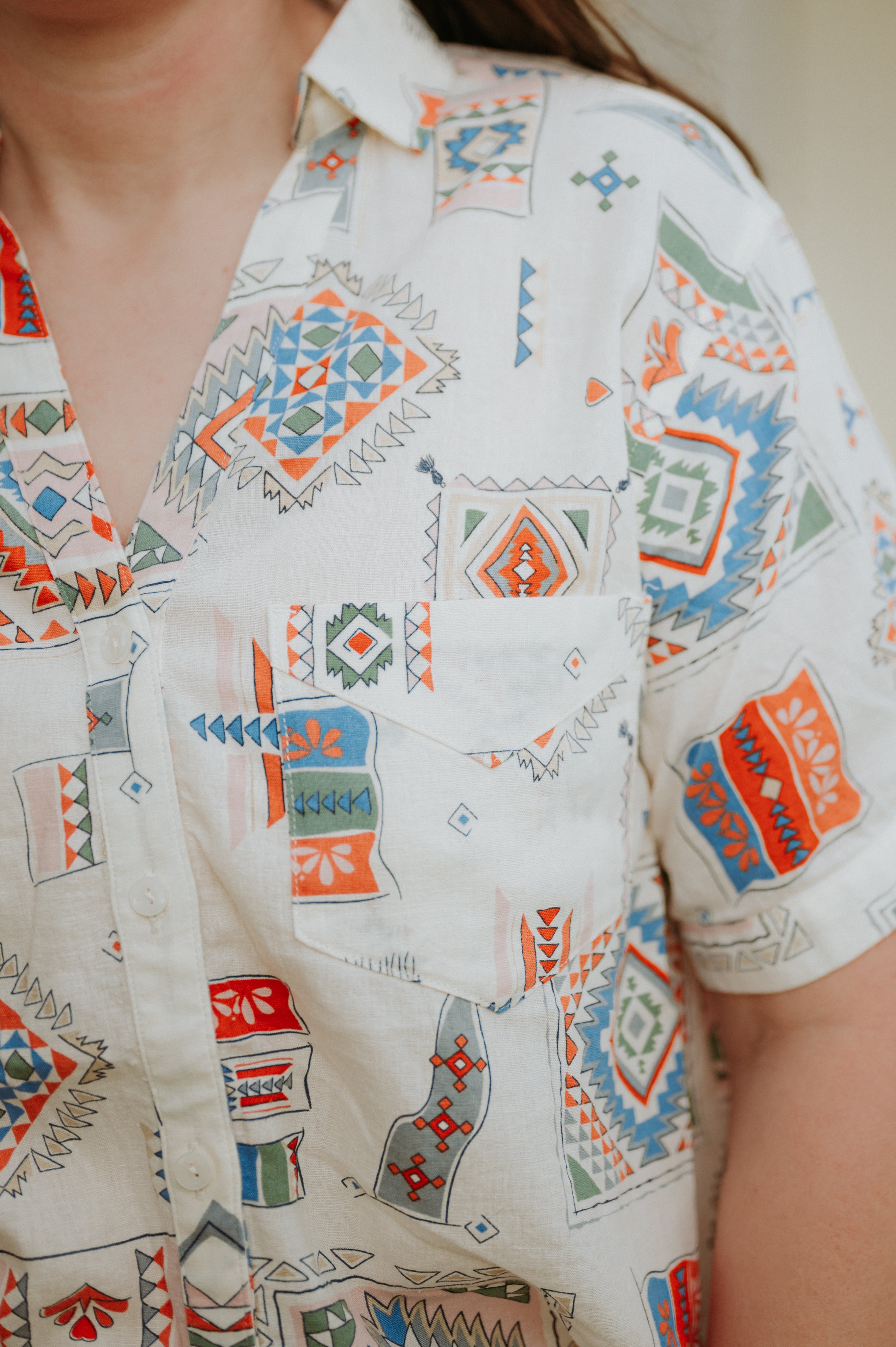 Pendleton Harlow S/S Shirt  Ivory Multi