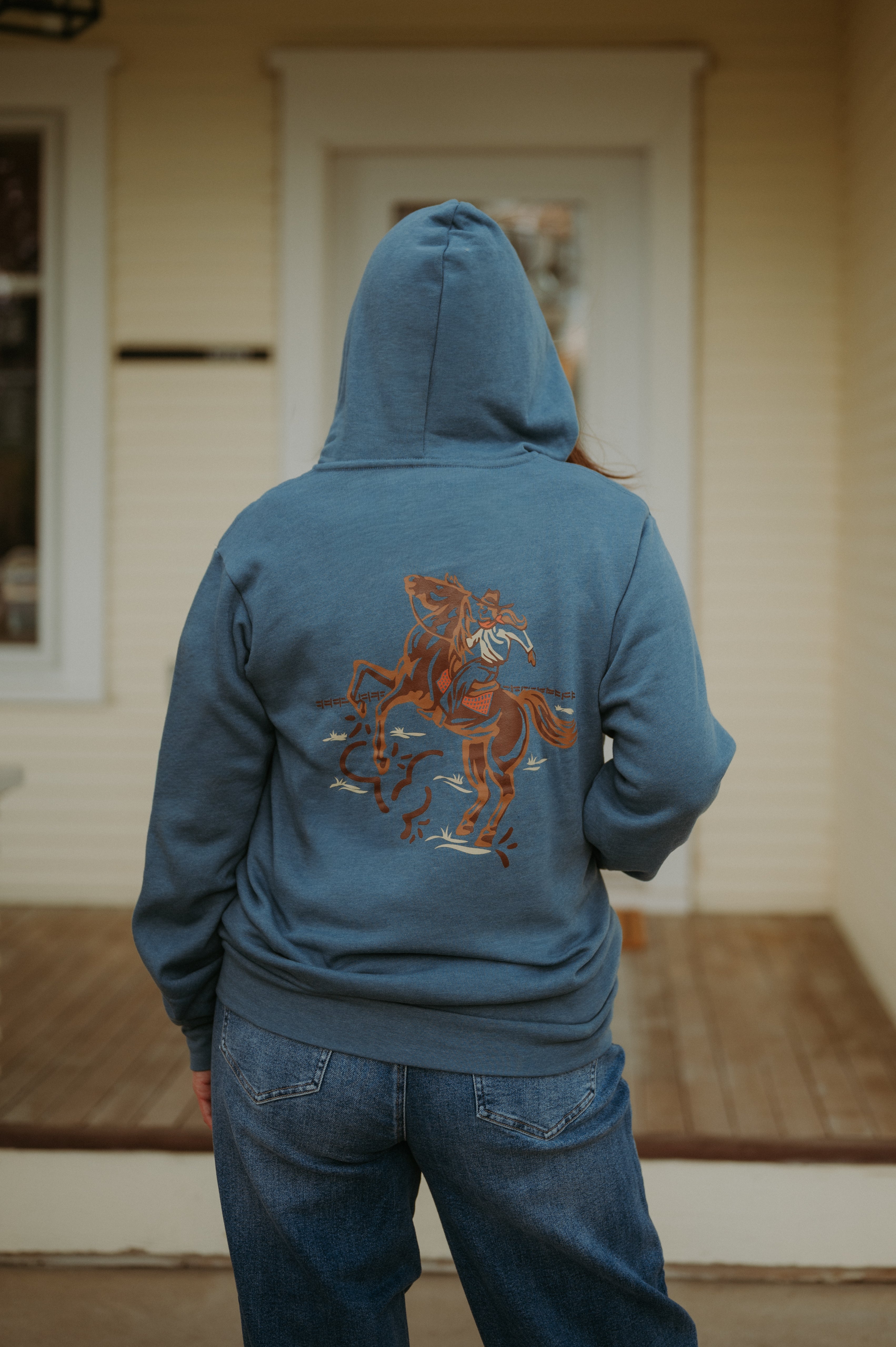 Pendleton Western Graphic Zip Hoodie Slate Heather