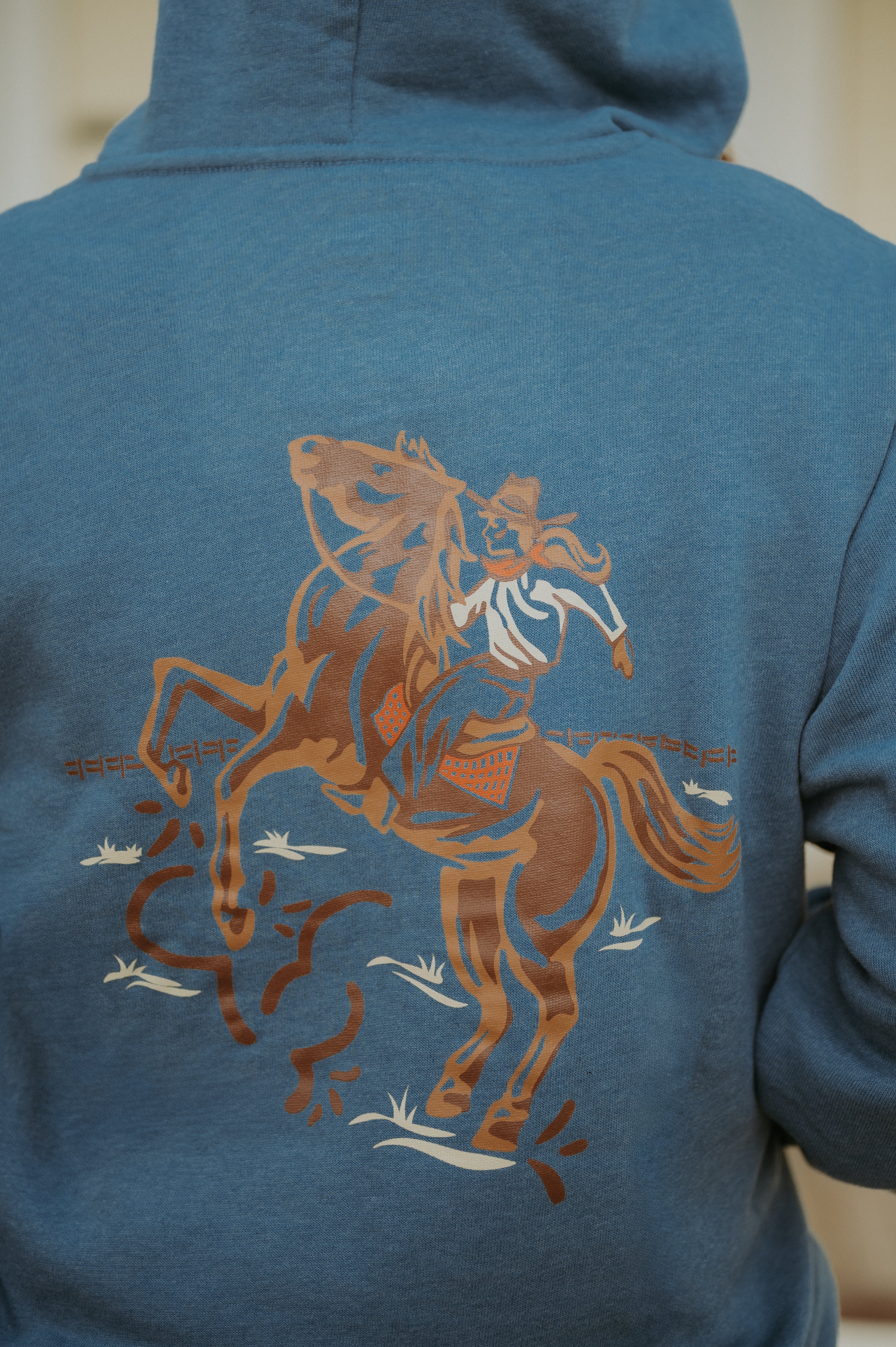 Pendleton Western Graphic Zip Hoodie Slate Heather