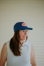 Pendleton Mesh Trucker Hat Quality Good Royal Blue/Red